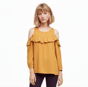 Anthropologie Brearly Boho Open Shoulder Shirt